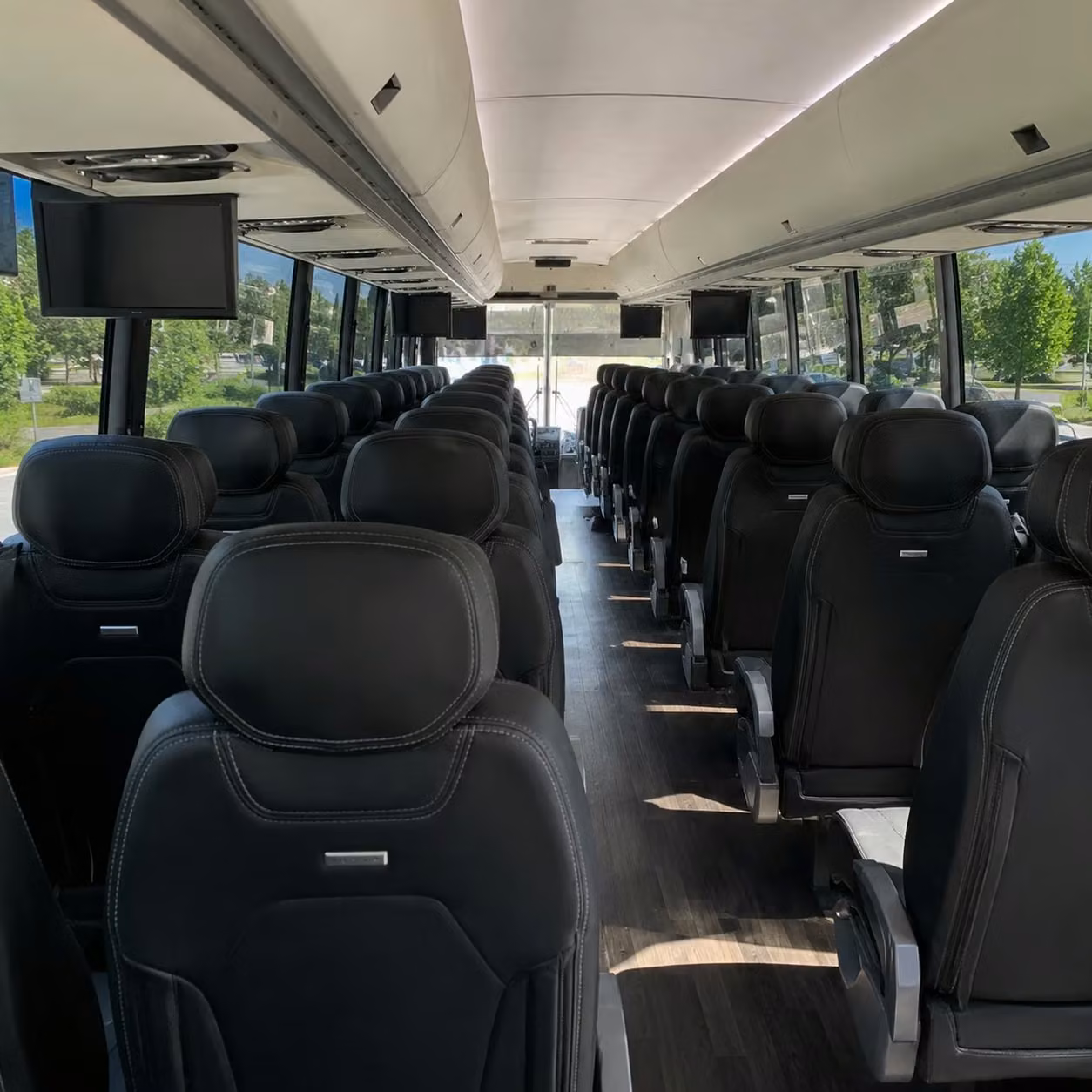 56 passenger charter bus interior